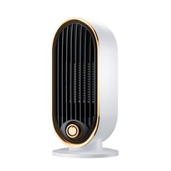prime time E탁상용 온풍기 저소음 대풍량 PTC 온풍 팬히터 냉온풍기 전기온풍기 전기히터, 흰색PTC