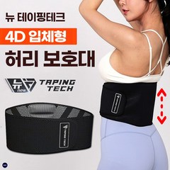 NEW 테이핑테크 허리보호대 4D입체형 메쉬 허리 복대 보조기 지지대 밴드, FREE(25~42인치):1개