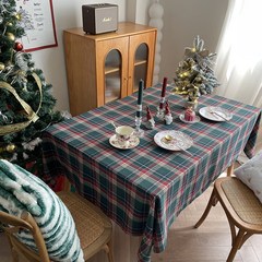 세카이젠 크리스마스 연말파티 야외캠핑 식탁보 2~6인용, 2인(90*90cm)