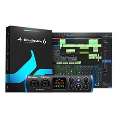 PreSonus Studio 24c 2x2 192kHz USB 오디오 인터페이스 스튜디오 원 아티스트 에이블톤 라이브 라이트 DAW 녹음 소프트웨어 포함 700768, Audio Interface, Studio 26c (2 Mic Pres/4 Outs)