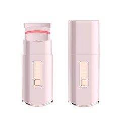 Aura 3단계 조절 스마트 속눈썹 고데기 충전식 휴대용 히팅뷰러, 핑크색