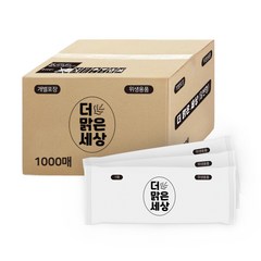 더맑은세상 업소용물티슈 대용량 개별포장(35gsm), 1매, 1000개