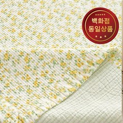 [박홍근홈패션][백화점상품] 로즈 옐로우 60수 아사 줄누비이불 겸 패드Q, 선택완료