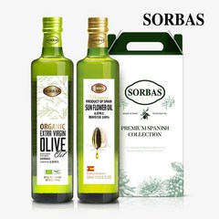 소르바스 유기농올리브유1병 해바라기유1병 세트, 단품/단품, 단품/단품