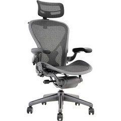 미국 허먼밀러에어론 Aeron Chair by Herman Miller - Highly Adjustable Graphite Frame with PostureFit Carbon Cl