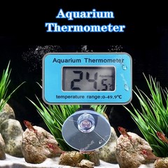 수족관 온도계 LCD 디지털 방수 온도계 흡입 컵 물고기 탱크 수온 betta와 같은 물고기용