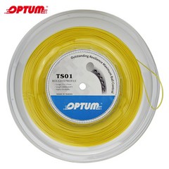 OPTUM ROUGH X 프로필 테니스 라켓 스트링 폴리에스터 Alu 파워 러프 125 200m/릴, 노란색, 1개