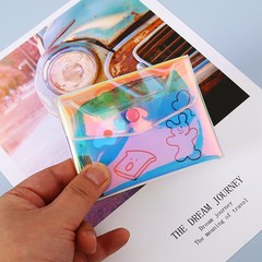 투명 글리터 홀로그램 펄 젤리 포토 카드지갑 PVC
