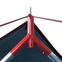 3방향 캠핑 텐트 타프 폴 캐노피 천막 막대 대피소 스탠드 야외, 빨간색