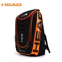 HEAD 오리지널 테니스 가방 라켓 백팩 2개 패들, Black orange