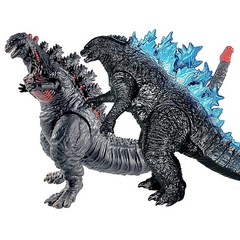 TwCare Set of 2 Godzilla Legendary Fire Shin Figure Fl아미ng King The Monsters Toys Movable Joints Bu, Godzilla Shin & Godzilla 2021