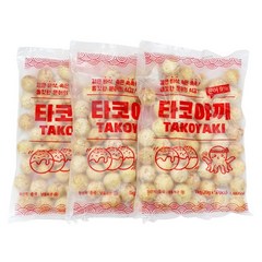 지엔씨푸드 냉동 타코야끼 1kg (20g x 50개) 9%함유 문어볼 문어빵 타코야키, 3개
