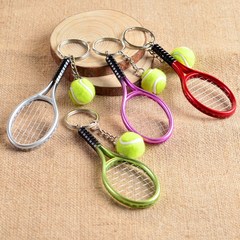 4pcs ZARSIA 미니 테니스 테니스 라켓 키 버클 테니스 공 광고 프로모션 활동 선전 선물, 임의의 색상