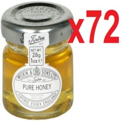 [영국발송] 72개입 윌킨앤선즈 팁트리 퓨어 클리어 허니 포션 포트 28G Wilkin & Sons Tiptree Pure Clear Honey Portion Pots 28g, 72개