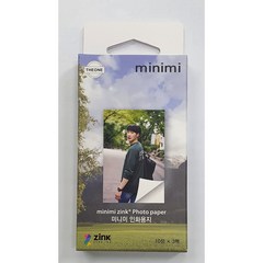 미니미 포토프린터 (ZINK용) 인화지 120매 (10매 x 12팩) 스티커 타입 휴대용, 미니미 R20 _인화지 120매