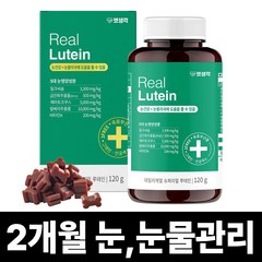 펫생각 리얼 루테인 강아지 눈 눈물 자국 영양제 보조제 백내장 녹내장 예방 눈노화 시력저하 120g, 1박스