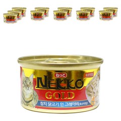 네코 골드 고양이 습식캔 참치 닭가슴살 육수, 36개
