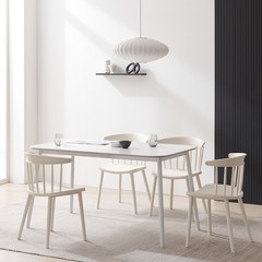 그레이스 15T 양면 포세린 세라믹 4인용 식탁 세트 1400(의자4), 테이블+의자4