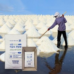 웰리온 [신안천일염 2017년산] 굵은소금 10kg /비금농협/ 바코드이력제 라벨, 1개
