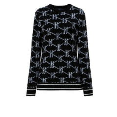 헤지스골프 여성용 헤리아토 패턴 라운드 스웨터 HWSW1D721