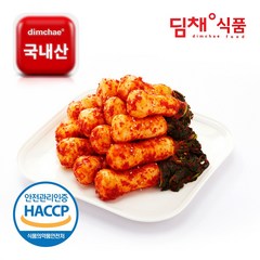 딤채식품 딤채 건강담은 총각김치 '특허유산균첨가 식품안전관리인증', 5kg, 1봉