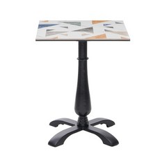 [테라조A] 세라믹 테이블 600x600 색상2 (사각-원형), 트레이테라조-정사각