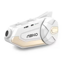 앱코 Tplex 카메라형 블랙박스 오토바이 바이크 헬멧 블루투스 헤드셋, 골드화이트