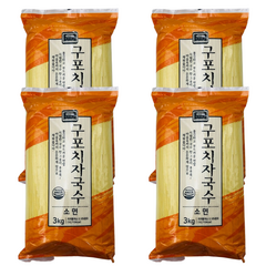 국수마을 구포 치자국수 소면 3kg x4봉, 4개