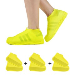비오는날 실리콘 신발 방수커버 [고급형], 옐로우+옐로우+옐로우, 3개