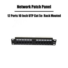 랜통신 케이블 도구 12 포트 utp cat 5ecat 6 네트워크 패치 패널 벽 장착형랙 장착형 1u rj 45 플루크 패스 이더넷 네트워킹, UTP Cat 5e