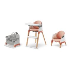 시디즈 몰티 3in1 아기의자 세트(플로어시트+하이체어+책상의자) 헬로베이비세트, 코랄핑크