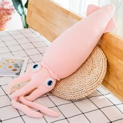 대형 오징어 인형 쭈꾸미 바디필로우+UPPERCUT 양말, 핑크