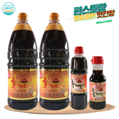 홍일 홍게맛장 골드 1.8L 2개+레드 700ml 편스토랑 맛간장 미스트롯 양지은 제주도, A.홍게간장골드 1.8L 2개+레드700ml