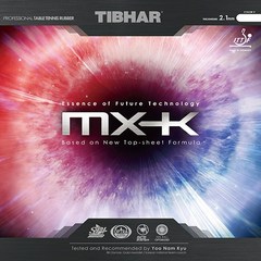 [티바 TIBHAR] MX-K (경도47.5도)- 탁구러버, 적색(47.5도)2.1mm