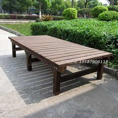 부식 방지 나무 다다미 정원 야외 테이블 평상 의자, 90x58cm