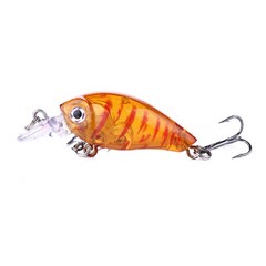 Topwater 루어 낚시 태클 미니 바브 송어 저음 농어 낚시 루어를위한 미노 바이브, 10# 색상