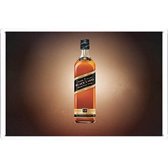 Food & Beverage Decor Sign Johnnie Walker Whiskey Only 블랙 라벨의 주석 표지판 금속 포스터 플레이트 (20.3cm x 30.5cm)