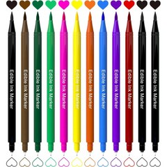주엄 식용마커 푸드컬러링 펜 식용색상펜 세트 Jewem Edible Markers Food Coloring Pens 10색, 1개