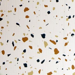 쿠셔니 곰팡이방지 풀없이 붙이는 실크 단열 벽지 시트지, 테라조_화이트