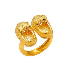 한국금다이아몬드 순금 돌반지 백일반지 1.875g 꼬까신 애기 선물 (24K 99.9%)