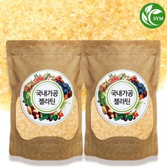 신영몰 젤라틴 분말 가루 500g 국내가공 젤리만들기/젤라틴팩, 2팩