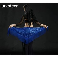 urkoteer 라인 댄스복 벨리 댄스복 밸리 수술 힙스카프 B12, 블루