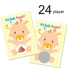 성별 공개 파티 예측 카드 생일 게임 베이비 샤워 장식 용품, 21 Scratch card 24pcs