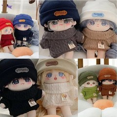 국내배송 20cm 15cm 10cm 30센치 인형옷 솜인형옷장 단추 데이지 롱 니트 캐주얼 상의 아이돌