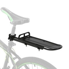 개폐식 알루미늄 합금 자전거 마운트 자전거 뒷좌석 포스트 랙 자전거 파니에 수하물 카고 캐리어 랙, [01] black, 1개