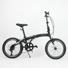 서브루나 200V 미니벨로 접이식 자전거 경량 가벼운 폴딩 20인치 시마노 7단 반조립, 블랙