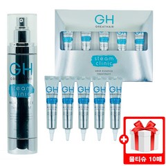 그레이트헤어 스팀클리닉 헤어에센스 노워시 트리트먼트 100ml + 여행용 1BOX + 자사로고 물티슈