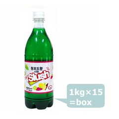슬러시원액 청포도맛 1박스(1kg 15병) 한국이안스 정품, 단품, 1kg, 1개