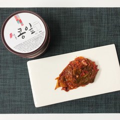 블루파머 감천골 밥도둑 수제 양념 콩잎 장아찌(400g), 1통, 400g
