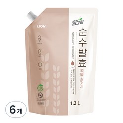 참그린 순수발효 곡물 주방세제, 1.2L, 6개